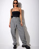 Image of Misha Hose mit weitem Bein aus Houndstooth Schwarz