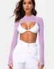 Bild von Mola Crop Top in Netz Flieder