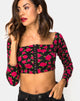 Image von Moluc Top in Red Bloom