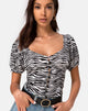 Bild von Monda Crop Top in klassischem Zebra
