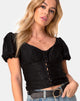 Image von Monda Top aus Satin Cheetah Black