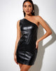 Bild von Monic Minikleid in Pu Schwarz