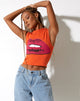 Bild von Monlo Crop Top in Aperol Spritz Orange Lips