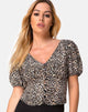 Bild von Moria Top in Rar Leopard Braun