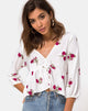 Bild von Mosca Plunge Top in Grunge Rose Elfenbein
