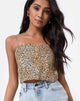 Bild von Mosley Crop Top in Mini Tiger Braun