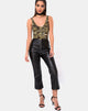 Image of Moto-Hose aus Vegan-Leder Schwarz