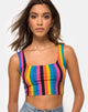 Bild von Mucell Crop Top in New Vertical Mixed Stripe