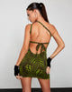 Image of Nelvia Bodycon Kleid in Polka-Optik Grün
