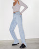 Bild von Straight Leg Jeans in Light Wash Blue
