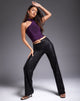 Image of Sanju Hose aus Drape Pailletten Schwarz