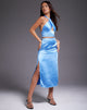 Tindra Midirock aus Satin Azurblau