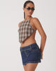 Bild von Motel X Olivia Neill Wibi Top in Check Tan Brown