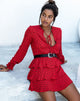 Image of Kepsibelle Kleid in Mini Diana Dot Rot und Schwarz