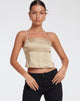 Abbildung von Nandina Top in Satin Olive Gold