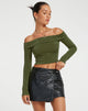 Bild von Nasari Crop Top in Khaki