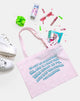 Bild von Tote Bag in Soft Pink mit Almond Milk Girl Text X Top Girl