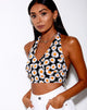 Image of Naya Crop Top in Daisy Love Schwarz