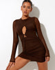 Image of Nebel Minikleid aus Mesh Chocolate