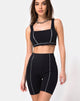 Image of Neho Cycle Short in Schwarz mit Paspelierung