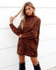 Image of Neivie Rollkragenpullover aus Tigerstrick Braun