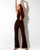 Image of Meldi Hose aus Bubble Jersey Braun