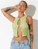 Bild von Neno Crop Top in Big Bubble Jersey Pastell Limette