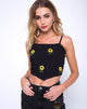 Bild von Newlda Crop Top in Ditsy Sonnenblume
