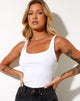 Bild von Nilam Vest Top in Rib Weiß