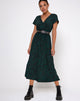 Image of Nira Midikleid in 90s Zebra Waldgrün