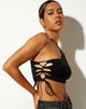 Bild von Nisma Crop Top aus Lycra Schwarz