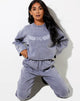 Bild von Niyo Sweatshirt in Charcoal Wash Angel Energy Wings