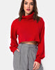 Image of Nizer Pullover mit hohem Halsausschnitt in Rot