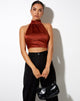 Image von Noela Crop Top aus Satin Ziegelstein