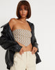 Bild von Nolda Crop Top in Preppy Geo Brown