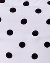 80er Jahre Polka Weiß