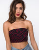 Image of Nolia Tube Top in Mini Diana Dot Schwarz und Rot