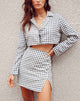 Bild von Noly Cropped Blazer in Gingham Creme