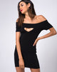 Image of Nunim Bodycon Kleid in Schwarz