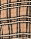 Strickcreme Schwarz-Weiß-Karo