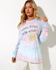 Bild von Olivia Long Sleeve Tee in weiß Tie Dye Freundlichkeit wachsen