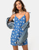 Image of Osla Slip Dress in Soheila Floral Blau