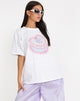 Bild von Oversize Tee in Weiß Bite Me