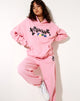 Bild von Oversize Hoodie in Peony Pink Nothing Personal