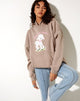 Bild von Oversize Hoodie in Pilz Cute But Psycho