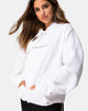 Bild von Oversize Hoody in Weiß I Want it Embro