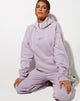 Bild von Oversize Hoodie in Violett mit Engelsstickerei