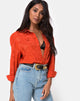 Bild von Oxford-Hemd in Satin Rust Rose