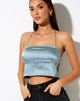 Bild von OZAMI TOP SATIN SILBER BLAU 41