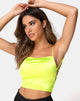 Bild von Ozka Crop Top aus Satin Neongelb
